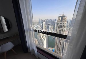 Canal and skyline view from bedroom window in Murjan 1 JBR Dubai