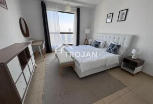 Master bedroom in a furnished apartment in Murjan 1 JBR Dubai