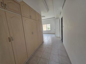 Spacious bedroom with built-in wardrobes in a luxury villa in Jumeirah 3 Dubai