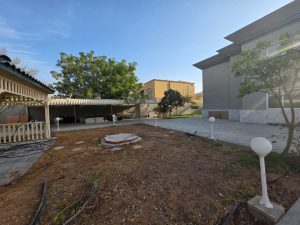 Spacious backyard and outdoor area of a luxury villa in Jumeirah 3 Dubai