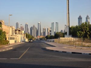 City skyline view from a villa in Jumeirah 3 Dubai