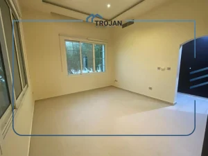 Bedroom in a 5 bedroom villa for rent in Al Barsha with large windows and natural light
