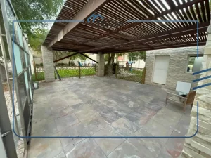 Front garden and exterior view of a 5 bedroom villa for rent in Al Barsha, Dubai