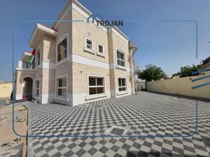 Stand-alone 5 bedroom villa exterior with large courtyard in Al Quoz 2 Dubai